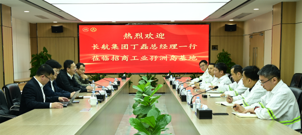 丁磊访问招商工业孖洲岛基地